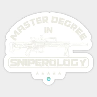 Master Degree in Sniperology - Sniper Gift Sticker